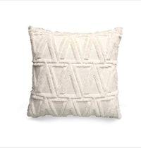 HKM-262483 Plush Solid Color 45x45cm Cushion Cover Made from High-Quality Quilted Polyester