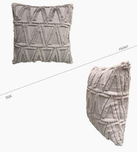 HKM-262483 Plush Solid Color 45x45cm Cushion Cover Made from High-Quality Quilted Polyester