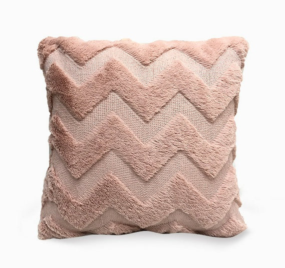 HKM-262483 Plush Solid Color 45x45cm Cushion Cover Made from High-Quality Quilted Polyester