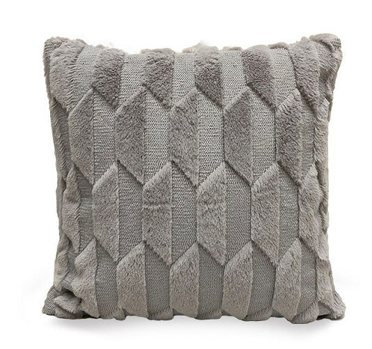 HKM-262483 Plush Solid Color 45x45cm Cushion Cover Made from High-Quality Quilted Polyester