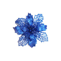 HKM-262547 Glitter Artificial Christmas Flowers for Tree and Home Decorations, 11cm Xmas Ornaments