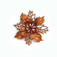 HKM-262547 Glitter Artificial Christmas Flowers for Tree and Home Decorations, 11cm Xmas Ornaments