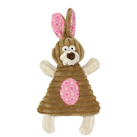 HKM-262739 Corduroy Molar Pet Toy with Ringing Paper Sound - Gray Mouse & Brown Rabbit Design
