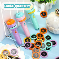 HKM-262739 Customizable Cartoon Projector Flashlight Storybook for Kids – Fruit & Animal Themes