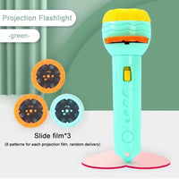 HKM-262739 Customizable Cartoon Projector Flashlight Storybook for Kids – Fruit & Animal Themes