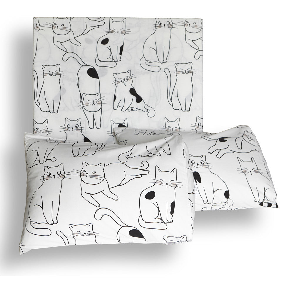 HKM-262867 Cotton Three-Piece Bedding Set with Active Printing - Multiple Sizes Available