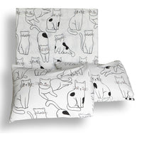 HKM-262867 Cotton Three-Piece Bedding Set with Active Printing - Multiple Sizes Available
