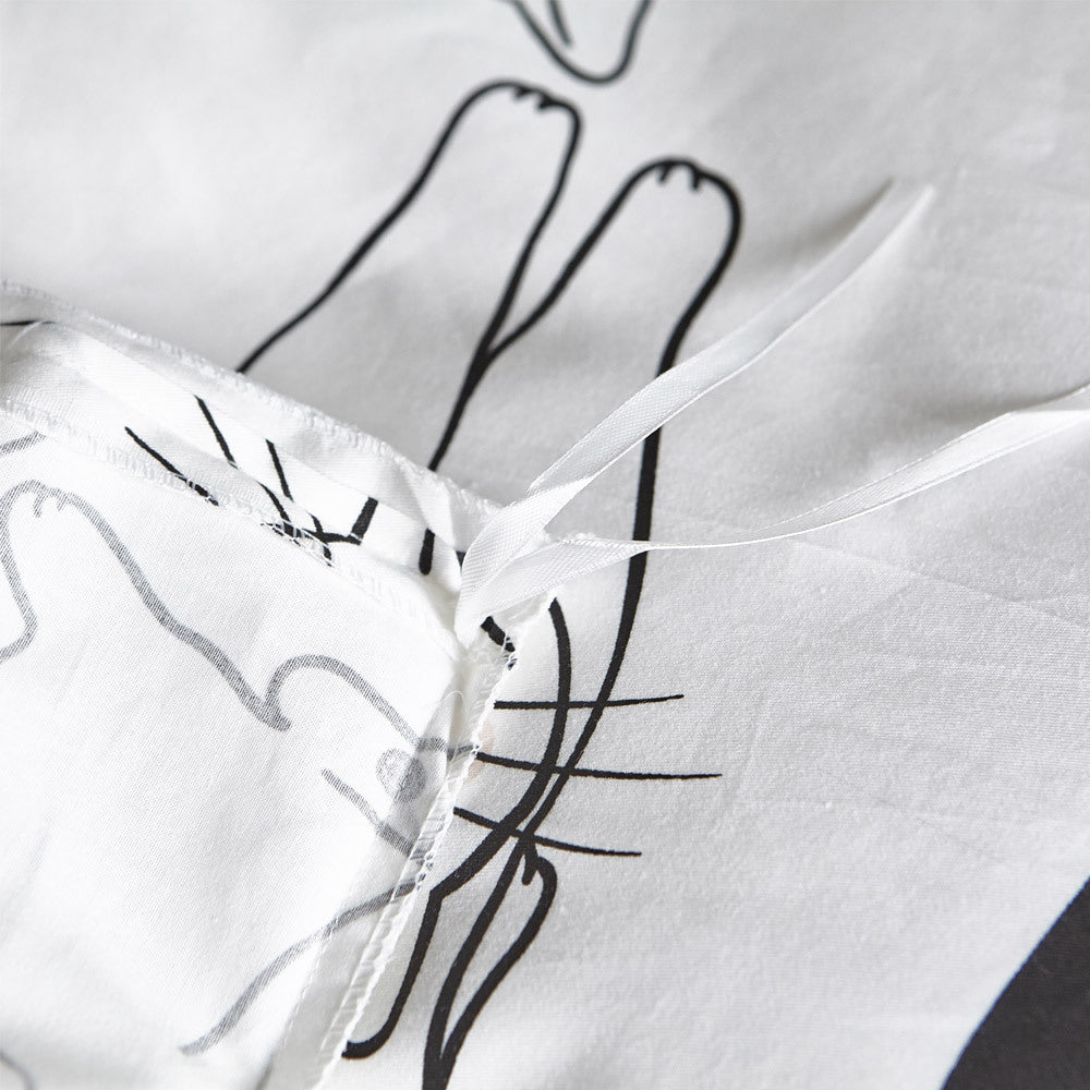 HKM-262867 Cotton Three-Piece Bedding Set with Active Printing - Multiple Sizes Available