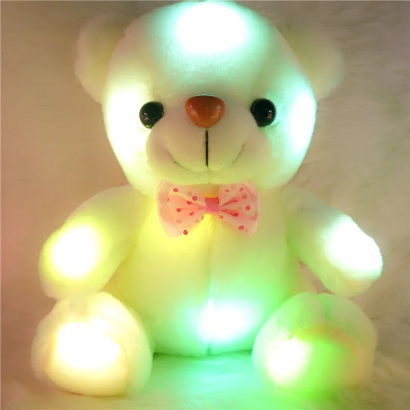 KTX-262931 LED Light-Up Plush Teddy Bear Stuffed Toy - 22cm Glow-in-the-Dark Cuddly Companion for All Ages