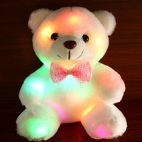 HKM-262931 LED Light-Up Plush Teddy Bear Stuffed Toy - 22cm Glow-in-the-Dark Cuddly Companion for All Ages