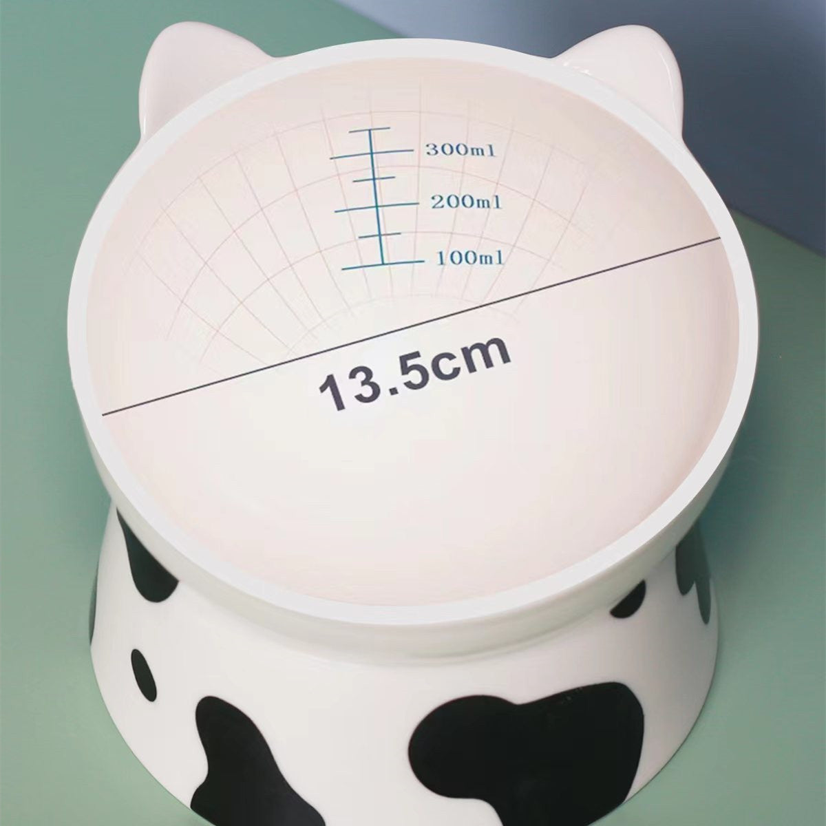 HKM-263123 Large Diameter Ceramic Pet Bowl with Elevated Design for Cervical Spine Protection