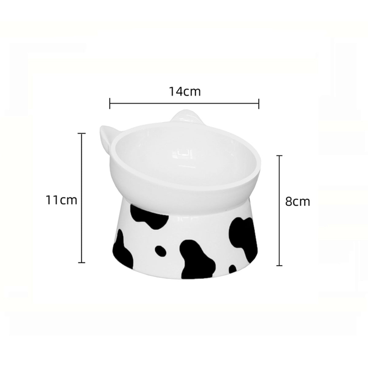 HKM-263123 Large Diameter Ceramic Pet Bowl with Elevated Design for Cervical Spine Protection
