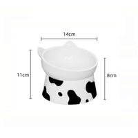 HKM-263123 Large Diameter Ceramic Pet Bowl with Elevated Design for Cervical Spine Protection
