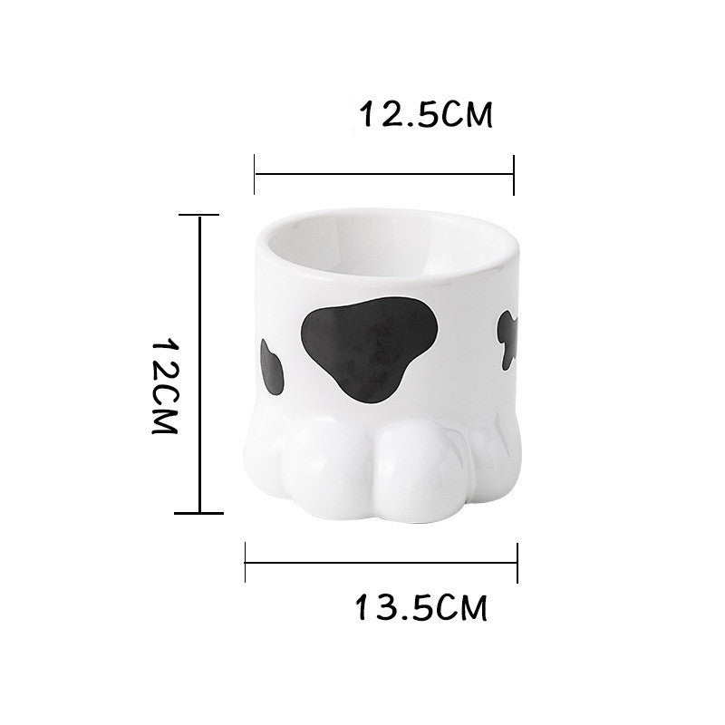 HKM-263123 Large Diameter Ceramic Pet Bowl with Elevated Design for Cervical Spine Protection