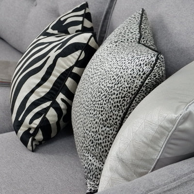 HKM-263379 Zebra Pattern Double-Sided Jacquard Cushion Pillow - 45x45cm, 50x50cm, 30x50cm