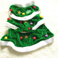 HKM-263699 Green Christmas Tree Dog Dress - Polyester Skirt for Pets, Sizes XS-XXXL