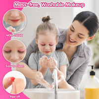 HKM-263891 Kids All-in-One DIY Bead Bracelet and Makeup Set for Ages 2 to 13, Plastic Cosmetics Toy