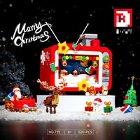 HKM-264083 Christmas TV Train Building Block Set for Kids - Educational Construction Toy for Ages 0-14+