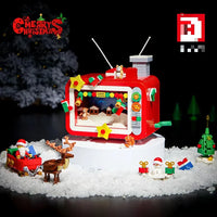 HKM-264083 Christmas TV Train Building Block Set for Kids - Educational Construction Toy for Ages 0-14+