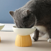HKM-264275 Cervical Protection Ceramic Pet Bowl Collection in Various Shapes and Colors