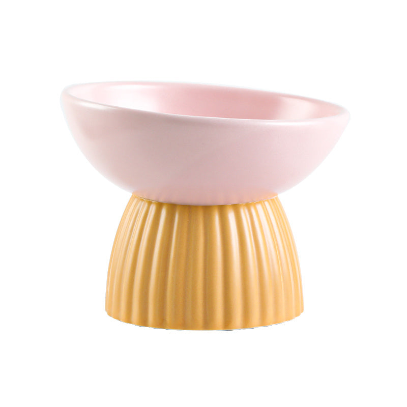 HKM-264275 Cervical Protection Ceramic Pet Bowl Collection in Various Shapes and Colors