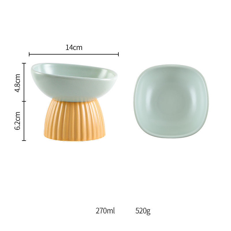 HKM-264275 Cervical Protection Ceramic Pet Bowl Collection in Various Shapes and Colors