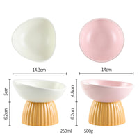 HKM-264275 Cervical Protection Ceramic Pet Bowl Collection in Various Shapes and Colors
