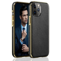 HKM-264339 Electroplating Protective Case for iPhone 12 Pro Mini - Soft PU Leather with Full Body Protection