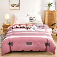 HKM-264403 Cotton Quilt Cover Set for Students - Single & Double Sizes, Modern Designs with Cute Patterns