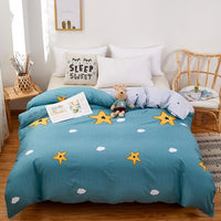 HKM-264403 Cotton Quilt Cover Set for Students - Single & Double Sizes, Modern Designs with Cute Patterns