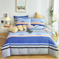 HKM-264403 Cotton Quilt Cover Set for Students - Single & Double Sizes, Modern Designs with Cute Patterns