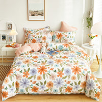 HKM-264403 Cotton Quilt Cover Set for Students - Single & Double Sizes, Modern Designs with Cute Patterns