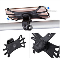 HKM-264467 Universal Bicycle Phone Stand - 360° Rotation, Flexible Silicone & ABS Material, Compatible with Bicycles, Motorcycles, and Scooters