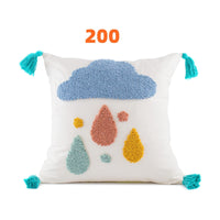 HKM-264531 Bohemian Lap Velvet Cushion Cover - 45x45cm, Polyester & Cotton, Various Colors