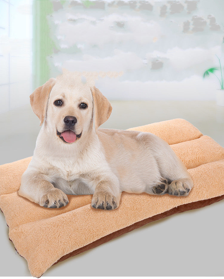 HKM-264531 Removable and Washable Square Lamb Velvet Pet Kennel Mat for Large Dogs