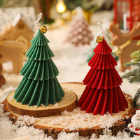 HKM-264531 Spiral Aromatherapy Candle in White, Christmas Red, and Christmas Green for Home and Desktop Decoration