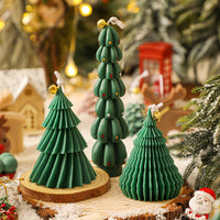 HKM-264531 Spiral Aromatherapy Candle in White, Christmas Red, and Christmas Green for Home and Desktop Decoration