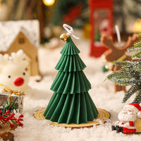 HKM-264531 Spiral Aromatherapy Candle in White, Christmas Red, and Christmas Green for Home and Desktop Decoration
