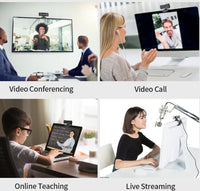 HKM-264595 USB Camera with 2 Million CMOS Pixels, 1920x1080 Resolution, Automatic Focus, and Built-in Microphone