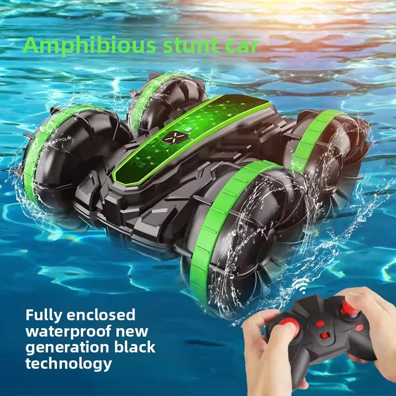 HKM-264659 Dual Control Remote Control Amphibious Stunt Car for Kids - 2.4G Gesture Sensing, 5 Channels, Indoor-Outdoor Fun