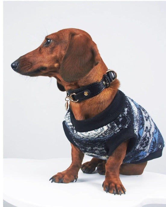 HKM-264723 Cozy Geometric Patterned Winter Vest for Pets – Thick Warm Sweater for Dogs and Cats