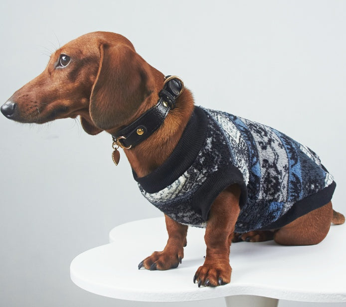 HKM-264723 Cozy Geometric Patterned Winter Vest for Pets – Thick Warm Sweater for Dogs and Cats