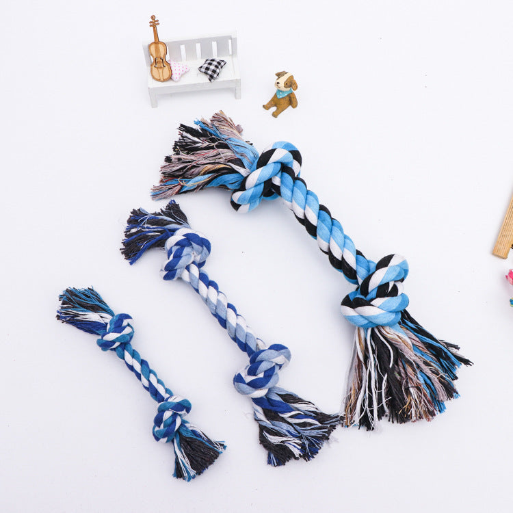 HKM-264723 Double-Section Cotton Rope Knot Dog Toy - Durable and Fun for Playtime