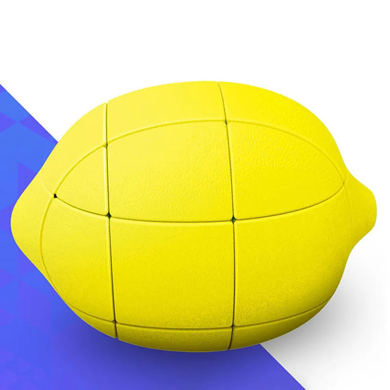 HKM-264979 3x3 Lemon Magic Cube - Educational Anti-Stress Simulation Toy for Kids and Adults