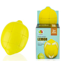 HKM-264979 3x3 Lemon Magic Cube - Educational Anti-Stress Simulation Toy for Kids and Adults