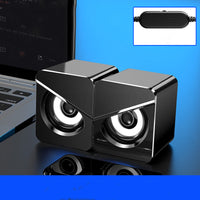 HKM-265107 USB Mini Speakers with Subwoofer for Desktop and Notebook | Independent Volume Control and Cool Lighting Options