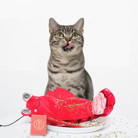 HKM-265427 Automatic Intelligent Start Stop Plush Cat Toy - Pipi Shrimp & Lobster Design, 24x19x6 cm