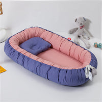 HKM-265555 Portable Fully Enclosed Crib - Detachable, Washable, and Adjustable Baby Bed