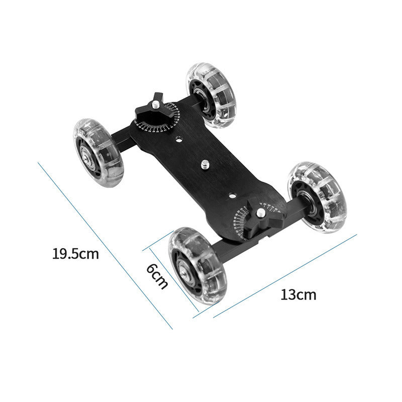 HKM-265747 Mini Track Car Action Camera Support Set with Adjustable Trolley and Silent Wheels