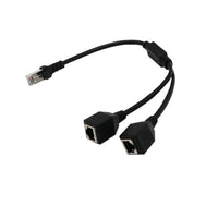 HKM-265747 RJ45 One-to-Two Ethernet LAN Network Adapter Cable - 0.3m Cat5 Copper Wire